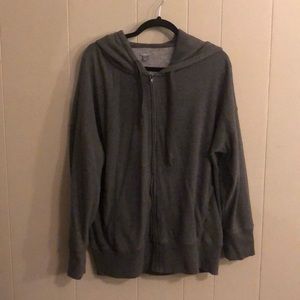 Aerie Zip Up Hoodie with Ribbon String